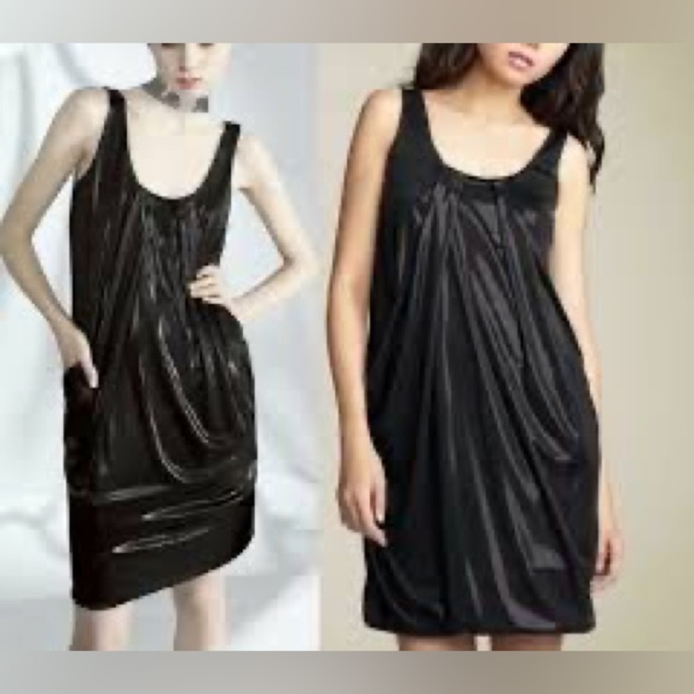 DIANE VON FURSTENBERG Black Sheath Lesley Dress‎ Size 6